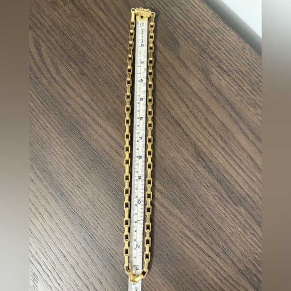 Chain Necklace Large Paperclip Tiffany Inspired 14K Gold - Picture 8 of 8